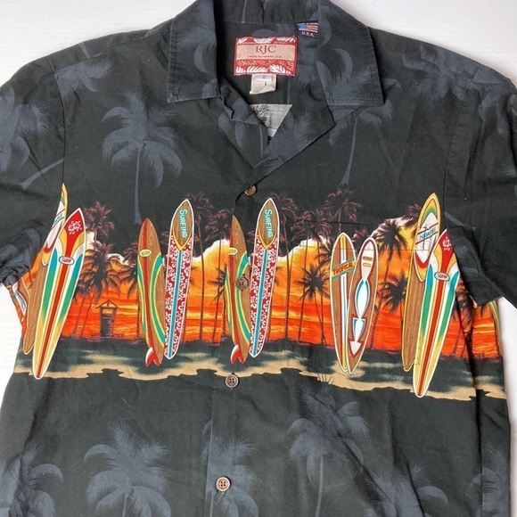 RJC Hawaiian shirt made in USA - Picture 4 of 6